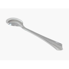 Pooja Bazar Disposable Plastic Spoons - Silver (200 Pack)
