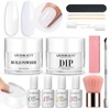 AZUREBEAUTY Clear & White Dip Powder Nail Kit, 28g/1Oz 15