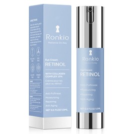 RONKIE Retinol Eye Cream for Dark Circles: Anti-Wrinkle Under Eye Cream - Night Care Eye Cream Reduces Eye Bags