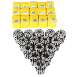 raseparter 15Pcs ER25 Collet Set Collet Set Gripping Range 2 to 16MM