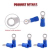 Hilitchi 100Pcs 16-14AWG Insulated Terminals Ring Electrical Wire Crimp Connectors