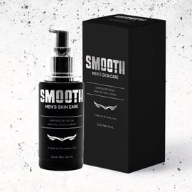 SMOOTH Limpiador Facial Para Hombres Limpieza Profunda Sin irritar, Elimina Impurezas, Toxinas, Puntos Negros y Exceso de Grasa | Extracto de Té Verde, Betaína de Coco y Vitamina E | Piel suave Fresca y Saludable | 40ml Uso Día y Noche