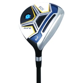 Rife Golf Men's Rife 812s #3 Wood Golf Club, Right Handed Regular Flex with Men's Size Black Pro Velvet Grips