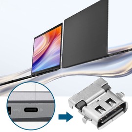 ECSiNG 1 x DC Power Jack Connector Replacement Compatible with Lenovo X280 T480 T480S T490 X390 T580 T590 T495 L480 EL480 DC Power Jack Socket Charging Port Connector