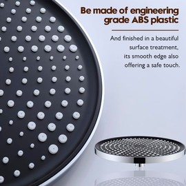 Decaura WELS Round Overhead Rain Shower Head Large Adjustable 10 Inch Rainfall Shower Head (Chrome)