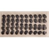 64pcs, Solid Black 3d adhesive fish eyes 10mm, Singles, Fly Tying