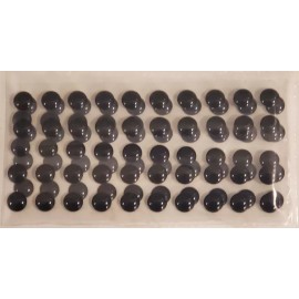 64pcs, Solid Black 3d adhesive fish eyes 10mm, Singles, Fly Tying