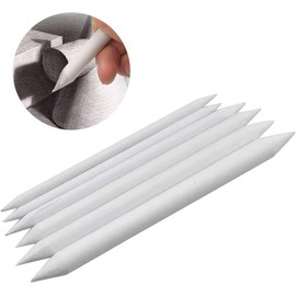 6Pcs White Blending Stumps Paper Tortillon Set Sketch for Students Art Drawing Artist DIY Professional Drawing
