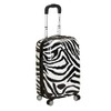 Rockland Safari Hardside Spinner Wheel Luggage, Zebra, Carry-On 20-Inch