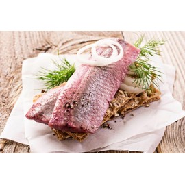 Herbal Matjes | Matjes | Herbal Matjes Fillets | Pickled in Fine Rapeseed Oil | 500 g | Best Quality | Matjes with Herbs | delishopper