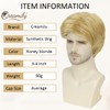 Short Blonde Wig for Men Curly Layered Natural Style