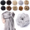 Hairpiece Bun Scrunchie Scrunchy Hair Extensions Silver Grey 40G Synthetic