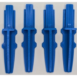 Fitter Critter Replacement for Lasko Box Fan Feet, 4 Pack, Stronger Than Original, Excellent Fit, 2 Sets of 2 FEET, 4 FEET Total (Electric Blue)