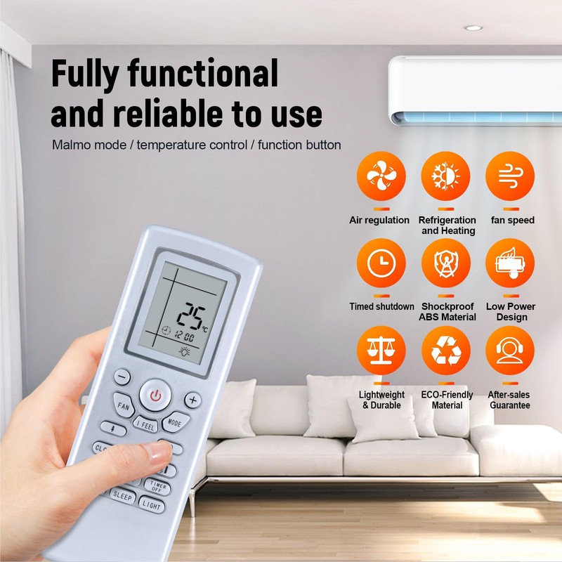 YT1F New AC Universal Remote Control for Gree Airlux Trane