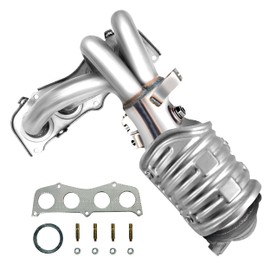 [Front]FortunaFlow Catalytic Converter Compatible with Toyota Camry 2007-2009 2.4L,Toyota Solara 2006-2008 2.4L,Reference 16498[EPA Compliant high flow standard exhaust manifold]