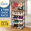 Sundaze Shoe Rack - 6 Tier Tall Shoe Rack for