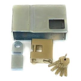 Weld on Shipping Container Lockbox with Keyed Padlock - Storage Security - Securely Lock Container from Theft and Loss - Lock Box 100% Steel - Heavy and Strong - Foghorn Construction