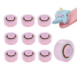ArrErr 10 Pack Ball Bearings Mini Rotating Bearing Replacement for Windmill Hair Clips Hairpin DIY Decoration Accessories Headdress Repair Charms Craft Art Parts, Pink