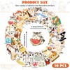 Kabwea 50 Piece Decorative Stickers with Kittens of Various Breeds,