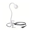 ledscom.de KLUK GU10 Clamp Light with Gooseneck White with GU10
