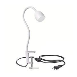 ledscom.de KLUK GU10 Clamp Light with Gooseneck White with GU10 Warm White 6.826 W 630 lm