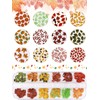 EBANKU 24 Grids Fall Nail Art Sticker Fall Leaves Nail