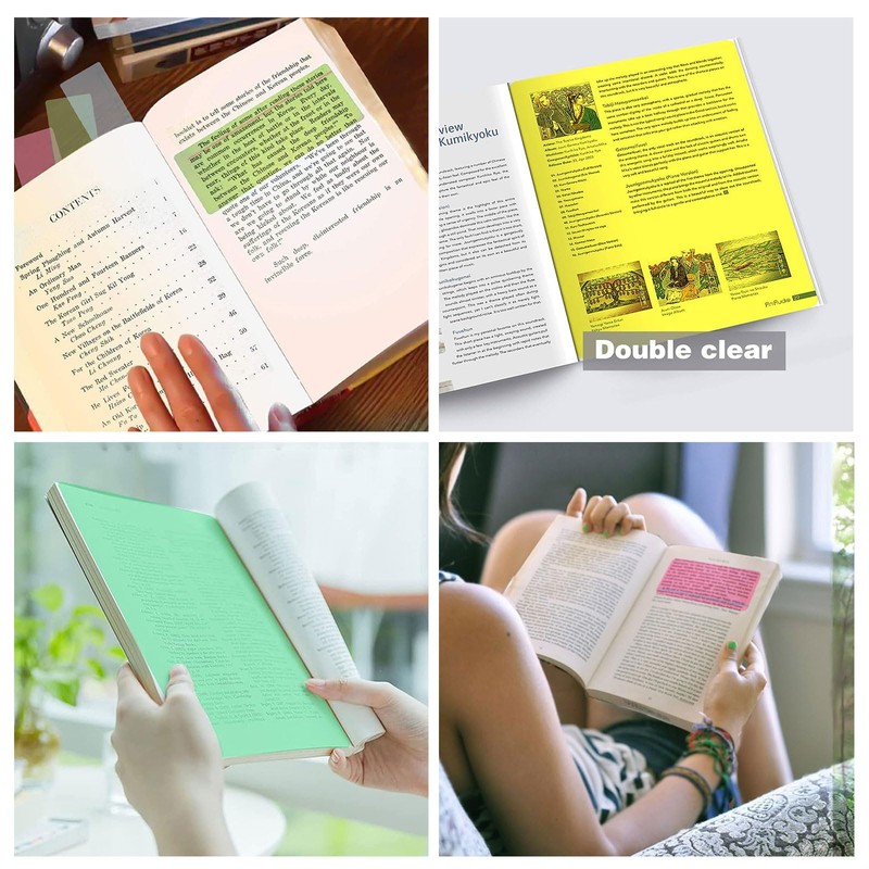 14 Pcs A4 Colour Overlays for Dyslexia, Coloured Transparency Sheets,