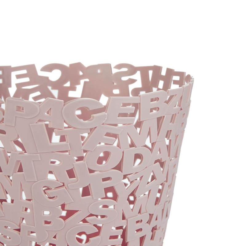balvi Waste Paper Bin Letters Colour Pink with Original Design