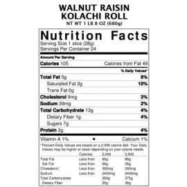 Butter Maid Bakery Walnut & Raisin Filled Kolachi Roll