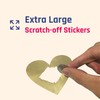 Pack of 50, Heart Scratch Off Sticker - 8 x