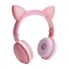 Cute Cat Ear Glowing Wireless Bluetooth Headphone HIFI Sports Folding
