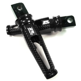 B-KING Aluminum Rear Passenger Footrests Foot Rests Foot Pegs for Suzuki GSXR Gixxer 600 750 1000, Black, Aluminum, Rear, Sport Motorcycle