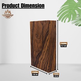 IECAP LLC Desert Ironwood Blank 1 Pack – Exotic Wood Block for Woodworking, Wood Carving, Turning Blanks, and DIY Crafts - Natural Hardwood Lumber – Handle Scales, Woodturning Blanks 5 x 3 x 1 Inches