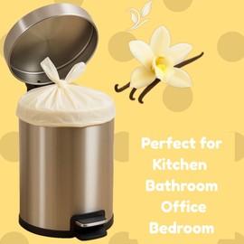 60 Extra Strong Scented Bin Liners 15L | Fragranced Pedal Bin Bags Lavender bags, Vanilla, 2 rolls of 30