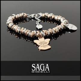 SAGA GIOIELLI® I Need To...Collections Protection Lucky Good Auspici Love Bracelet 20.5 cm Stainless Steel, Stainless Steel