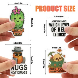 150 PCS Funny Stickers for Adults, Hilarious, Sarcastic, Snarky, Dark Humor Meme Decals, Waterproof Vinyl Stickers for Water Bottles, Laptops, Scrapbooks, Bumper, Work