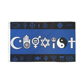 AZ FLAG LIVE TOGETHER FLAG 3' x 5' - ALL RELIGIONS FLAGS 90 x 150 cm - BANNER 3x5 ft