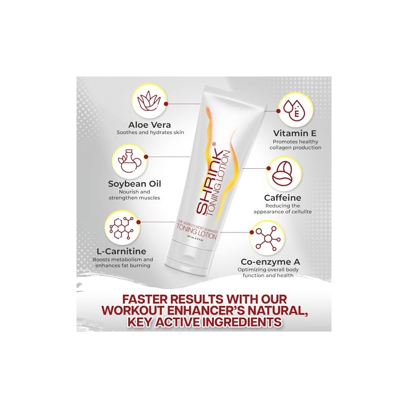 Muscle Nutrition Shrink Toning Lotion, 8 ounces by Muscle Nutrition