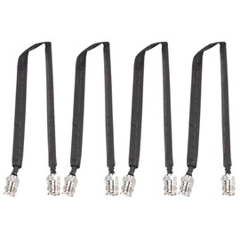 UCCKEYI 4 Pieces Door/Window Pass Through Flat Coaxial Cable SO239 UHF Female to UHF Female
