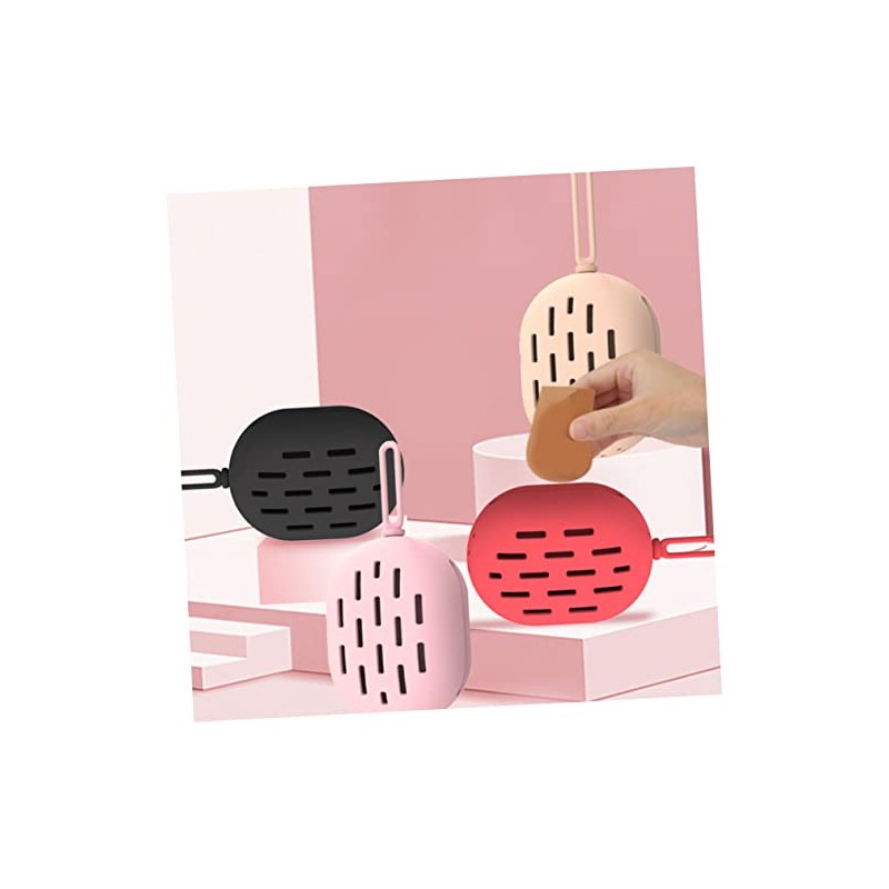 Abaodam 3piezas Soporte De Esponja De Maquillaje De Silicona Portátil