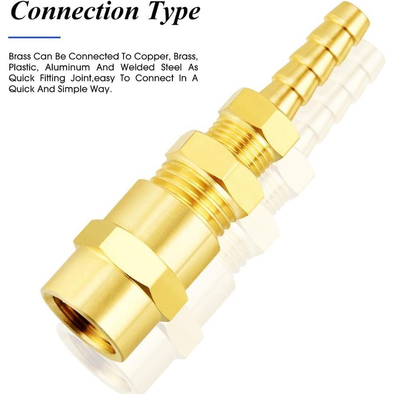 TAILONZ PNEUMATIC Brass Threaded Pipe Fitting 1/4 Inch BSP Male