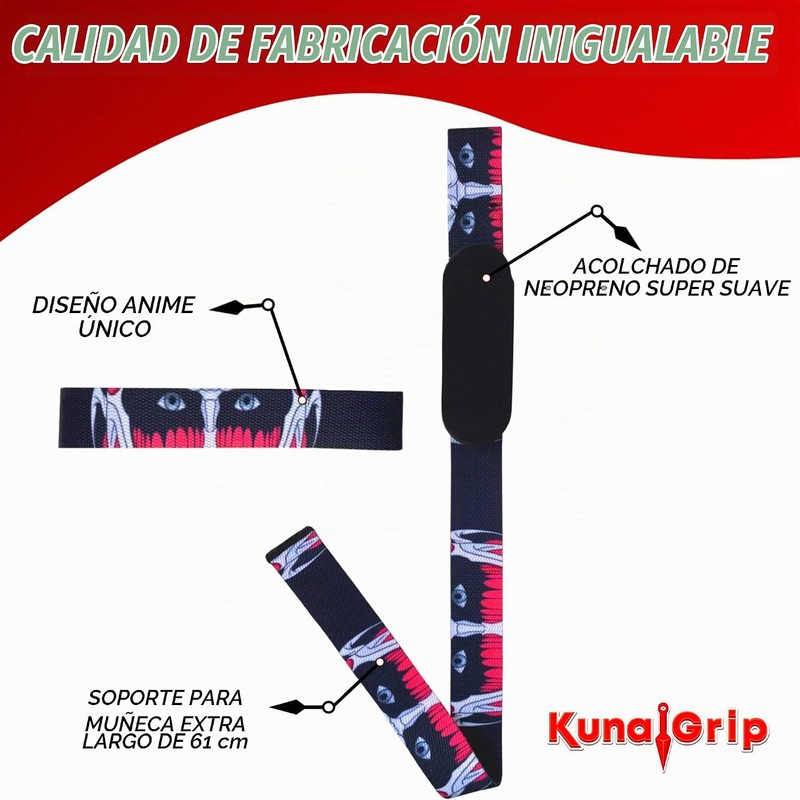 Correas de levantamiento de anime Correas de muñeca acolchadas para