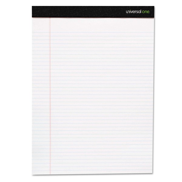Universal 56300 Premium Ruled Writing Pads, White, 5 x 8,