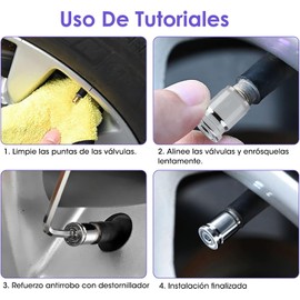 Tapones para Llantas Antirrobo Juego de 4 Tapones Valvulas Llantas Universales Protege Tus Llantas con Estilo Camioneta Motocicleta Bicicleta