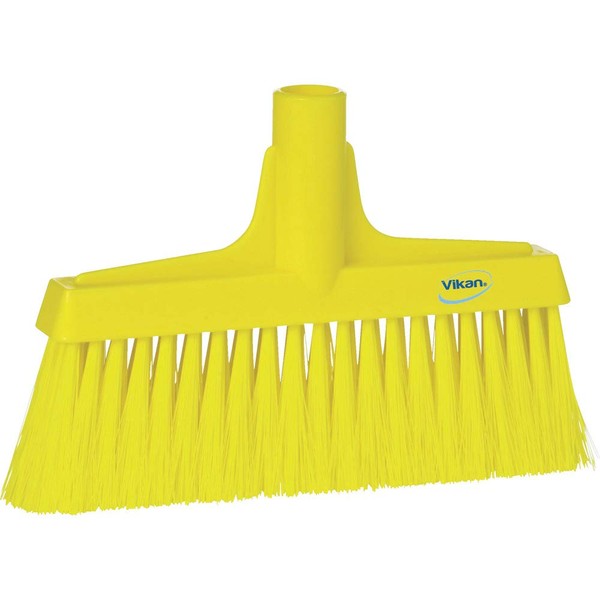 Vikan 31046 Fine Sweep Floor Broom Head, Polypropylene Block, 10-1/4" Polyester Bristle, Yellow