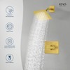 KENES Modern Brushed Gold Shower Faucet, Square Shower Trim Kit