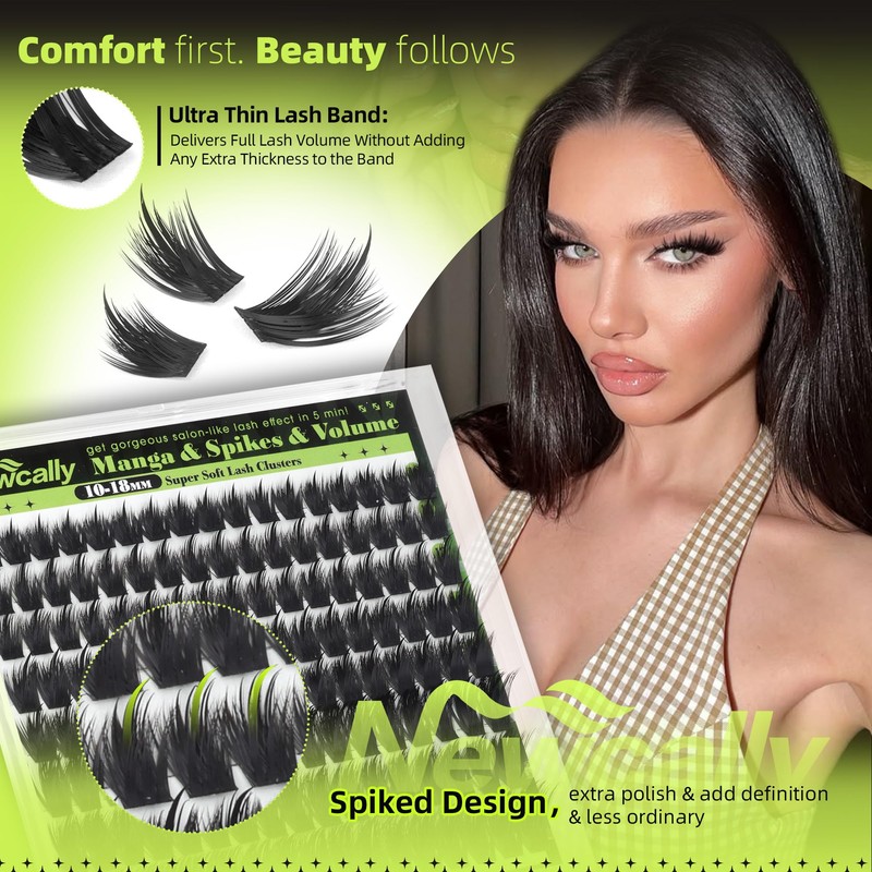 Manga Lash Clusters Spiky Eyelash Clusters Wispy Anime Eyelash Extensions