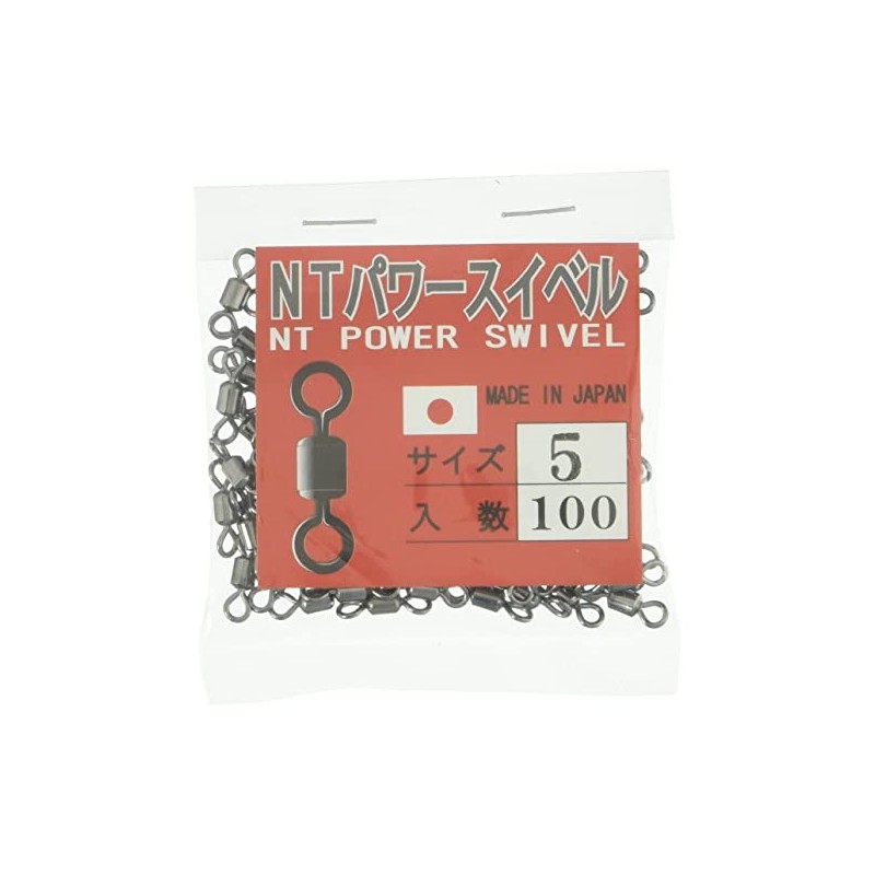 NT Power Swivel (Black), Value 100 Pieces, 4/0