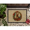 Caroline's Treasures DAC2310MAT Australian Terrier Christmas Flowers Doormat Front Door