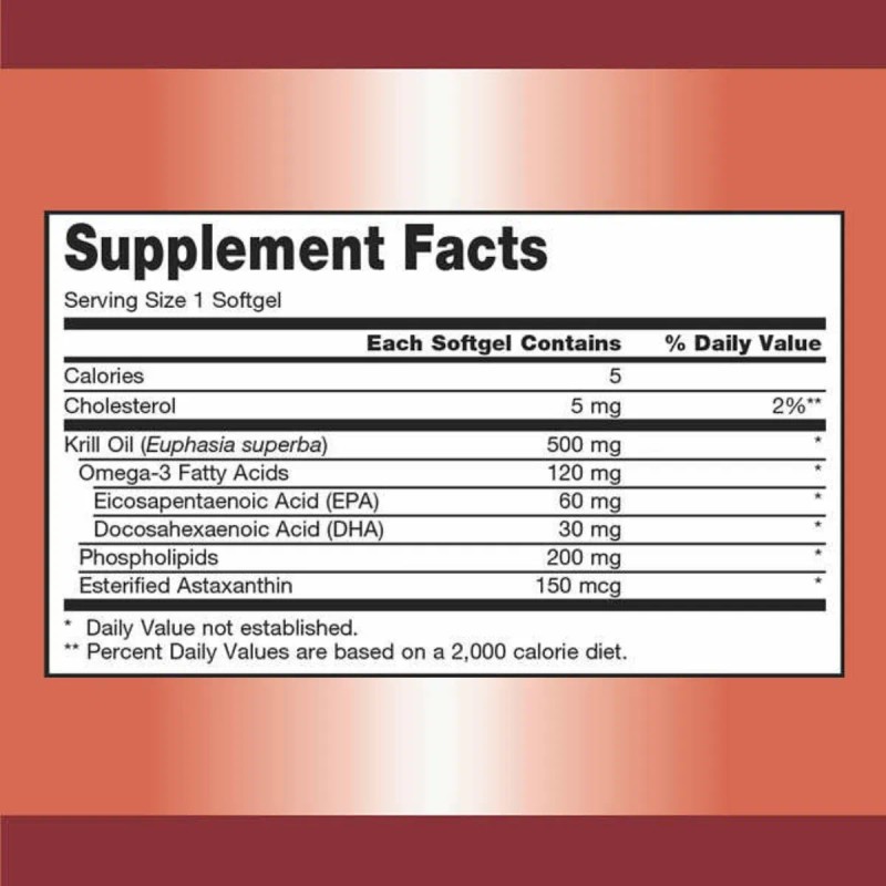 Krill Oil 500mg Omega-3 + Astaxanthin 160 Softgels (usa